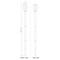 Z-Lite Leland Outdoor Post Mounted Fixture, 1-Light, 7 In.W x 113.25 In.H, Sand Black/Sand Blast 5005PHM-5009P96-BK-L - alternate 5